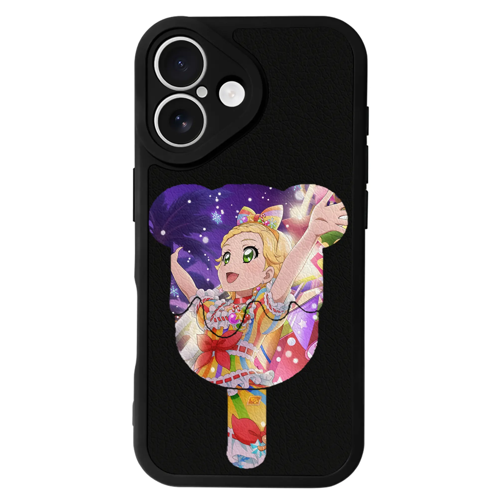 アイカツ グッズ 新条 ひなき - IPhone 16シリーズ対応 ・ シリコンスマホケース ・ レザー調 ・ 高精度フィット ・ 耐衝撃 ・ ワイヤレス充電対応 ・ 精密カット